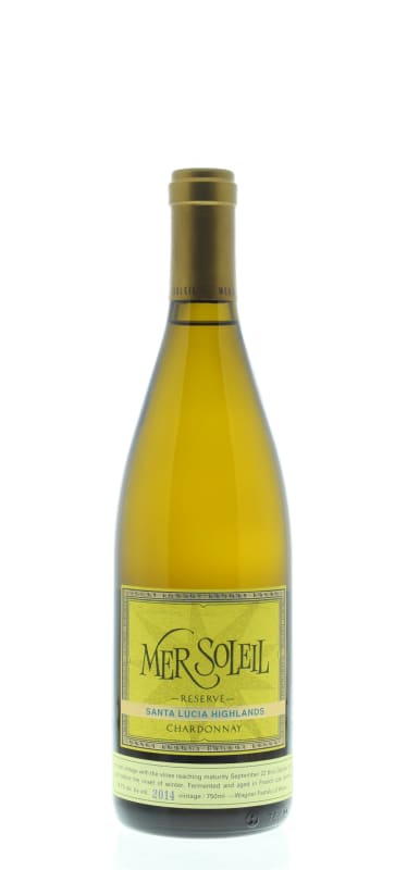 Mer Soleil Santa Lucia Highlands Reserve Chardonnay 2014 Front Bottle Shot