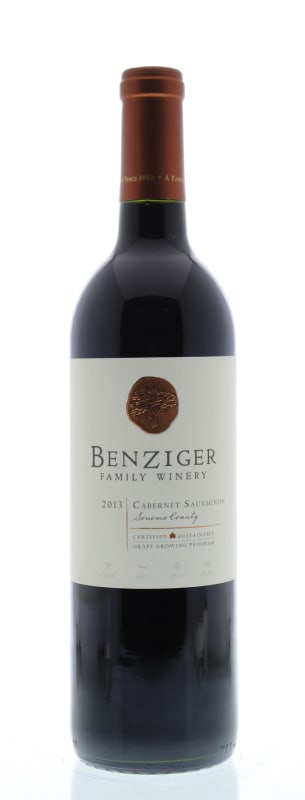 Benziger Sonoma County Cabernet Sauvignon 2013 Front Bottle Shot