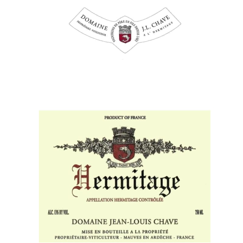 Jean-Louis Chave Hermitage (1.5 Liter Magnum) 2010 Front Label