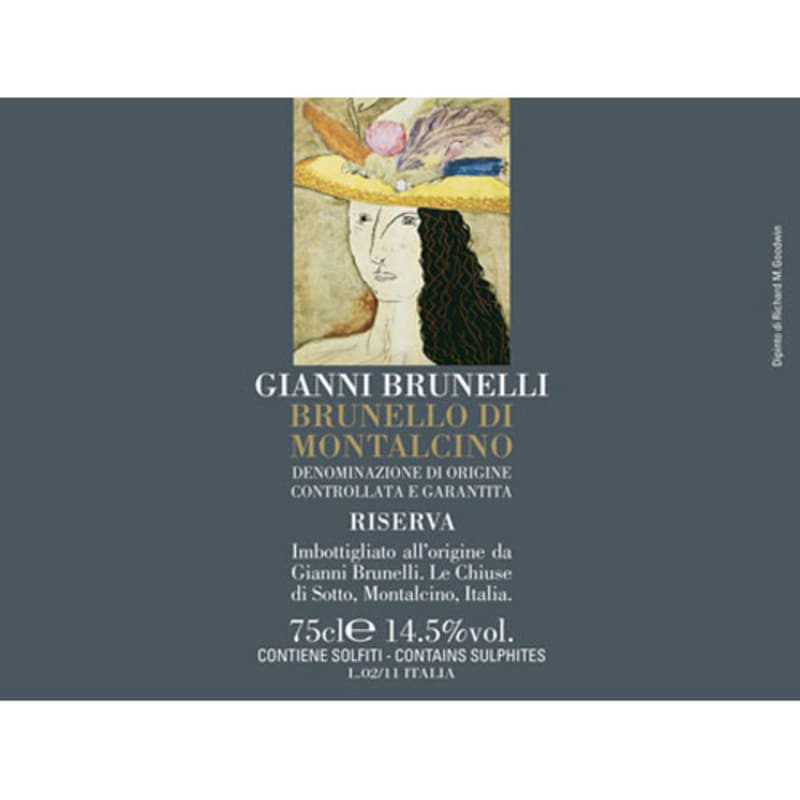 Gianni Brunelli Brunello di Montalcino Riserva 2010 Front Label