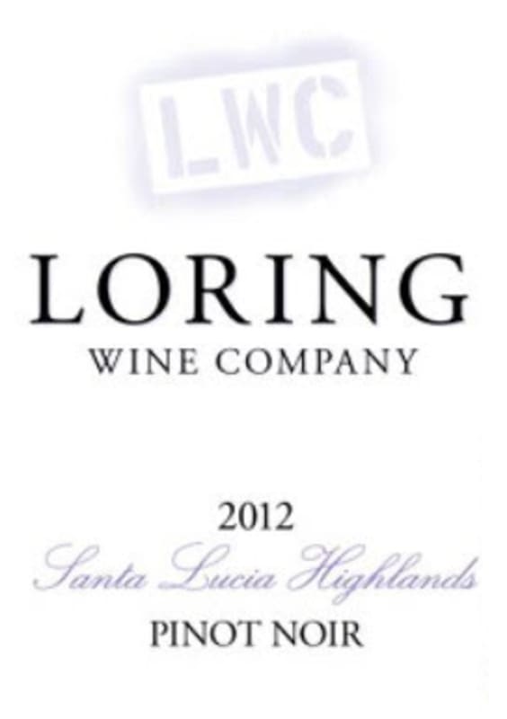 Loring Wine Company Santa Lucia Highlands Pinot Noir 2012 Front Label