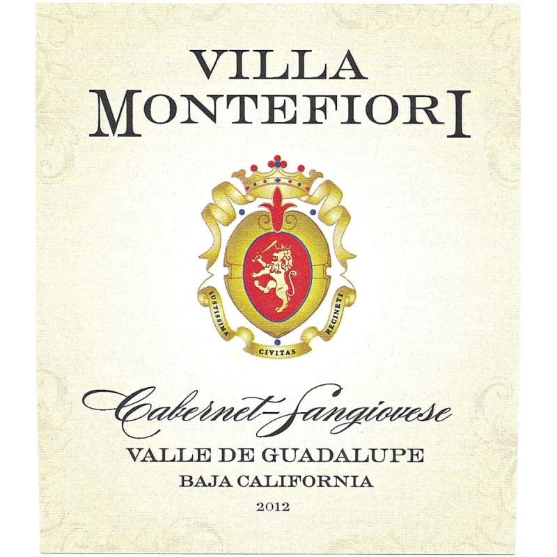 Villa Montefiori Cabernet-Sangiovese 2012 Front Label