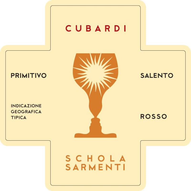 Schola Sarmenti Salento Cubardi Primitivo Rosso 2010 Front Label
