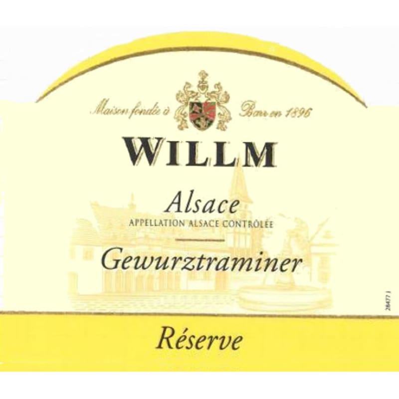 Willm Reserve Gewurztraminer 2014 Front Label