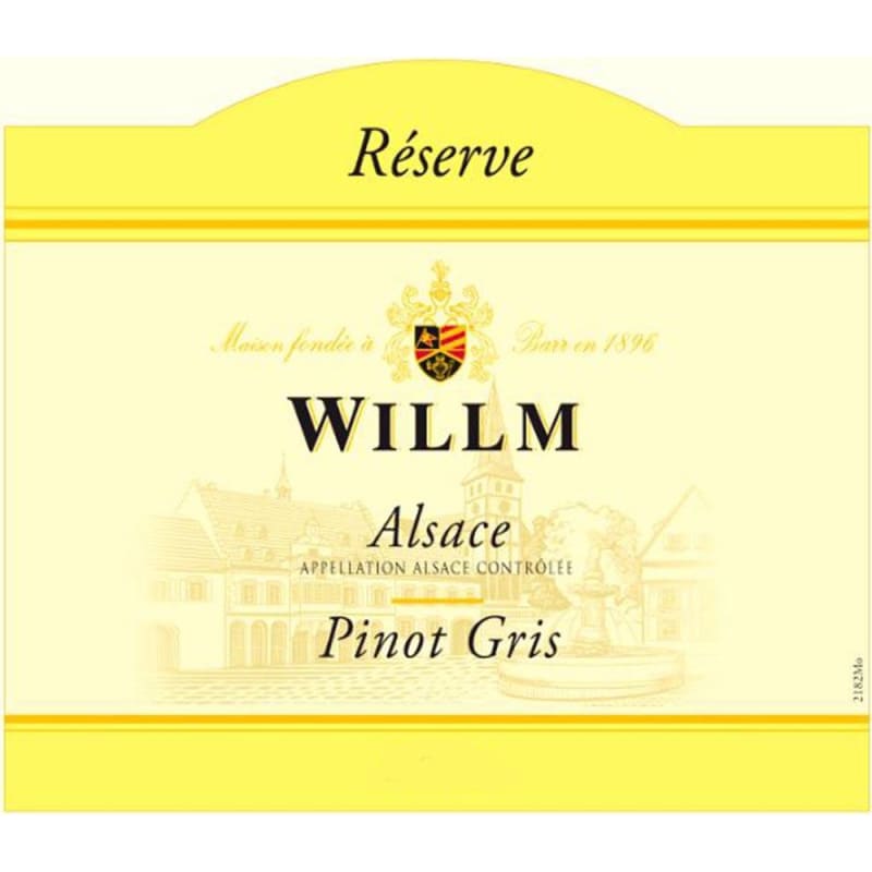 Willm Pinot Gris Reserve 2014 Front Label