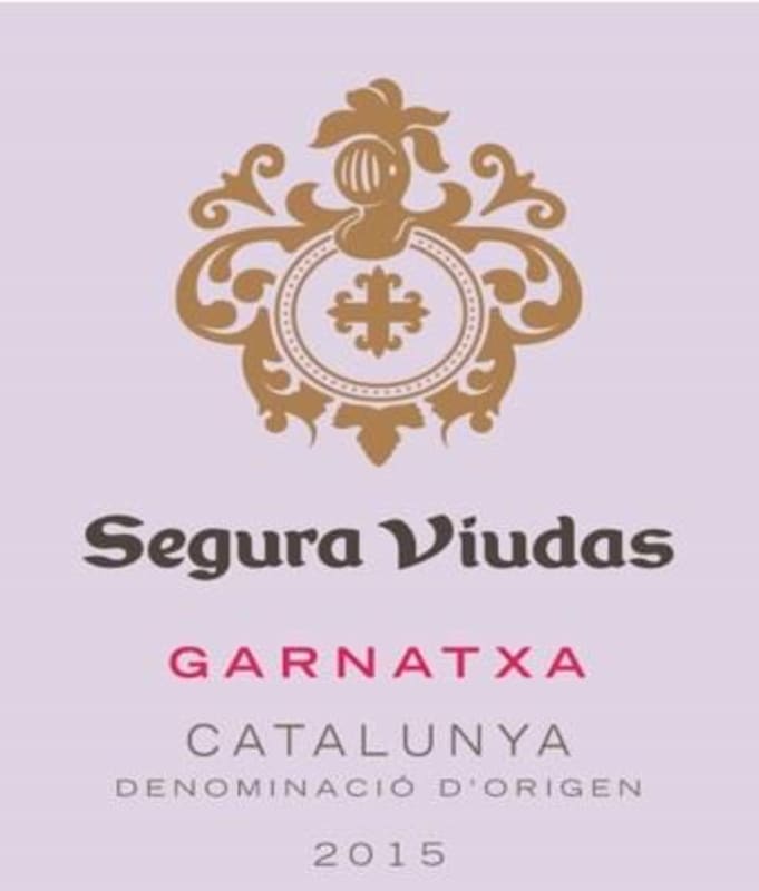 Segura Viudas Garnatxa 2015 Front Label