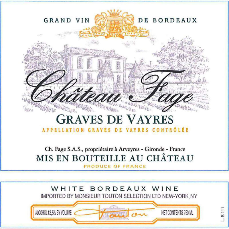 Chateau Fage Red 2014 Front Label
