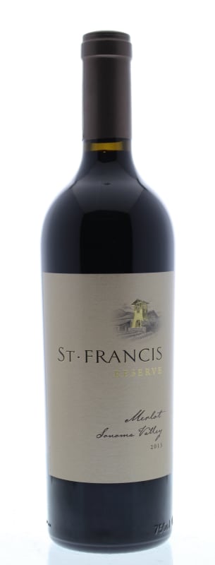 St. Francis Reserve Merlot 2013 Front Bottle Shot