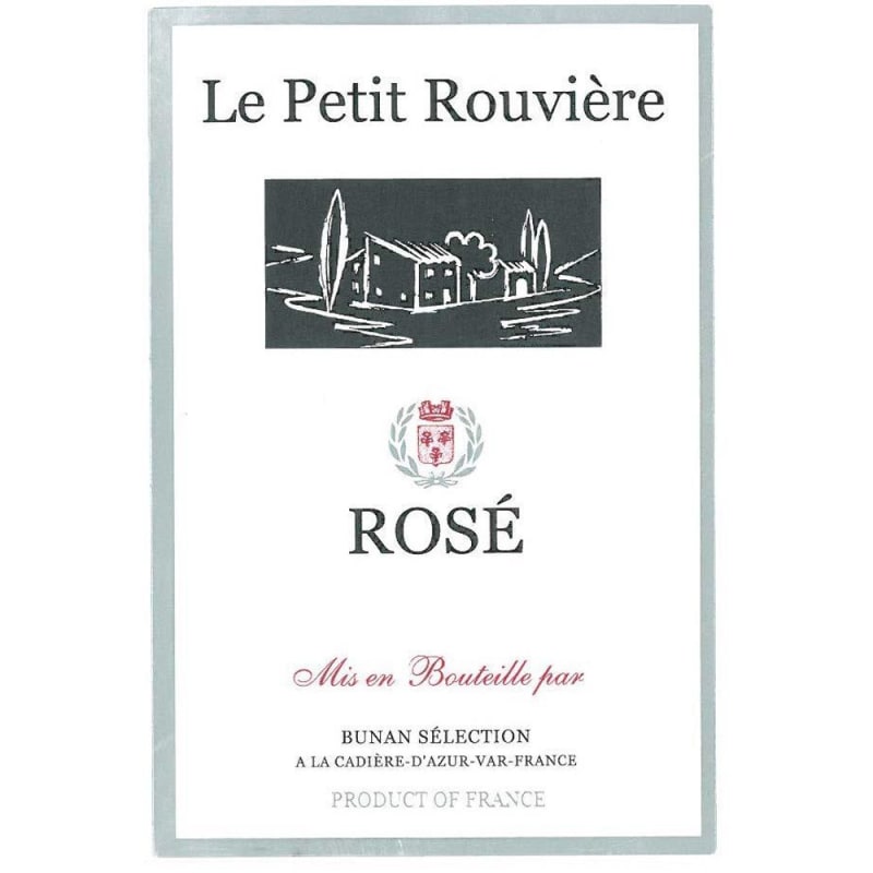 Domaines Bunan Le Petit Rouviere Rose 2015 Front Label