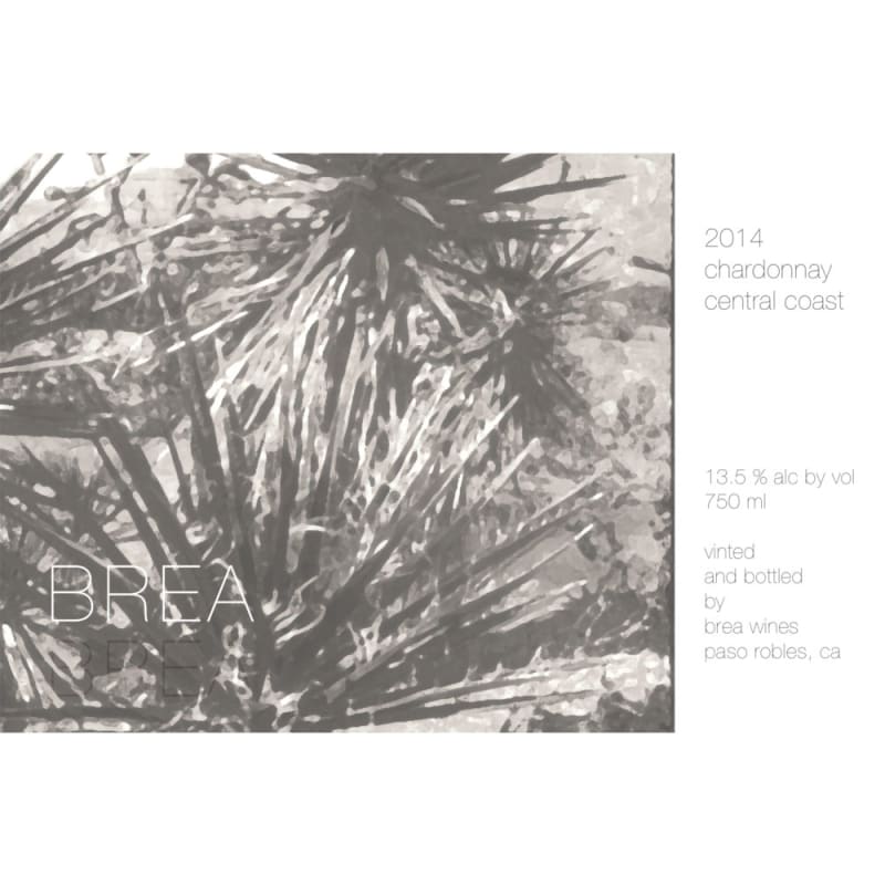 Brea Central Coast Chardonnay 2014 Front Label