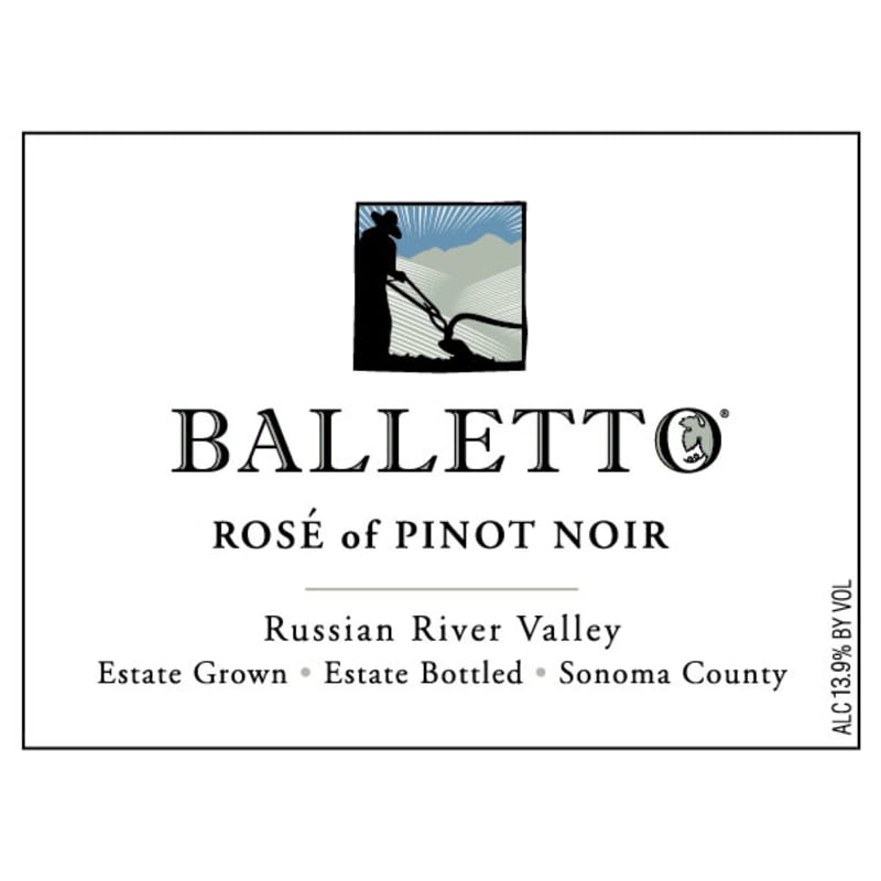 Balletto Winery Rose of Pinot Noir 2015 Front Label
