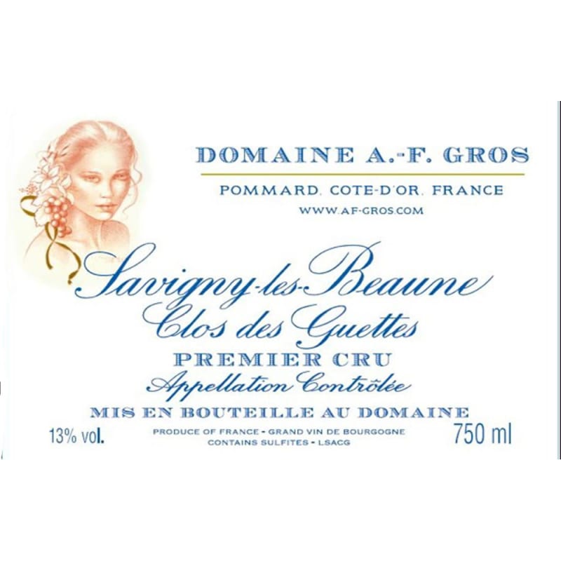 Domaine A.F. Gros Savigny Les Beaune Clos des Guettes 2012 Front Label
