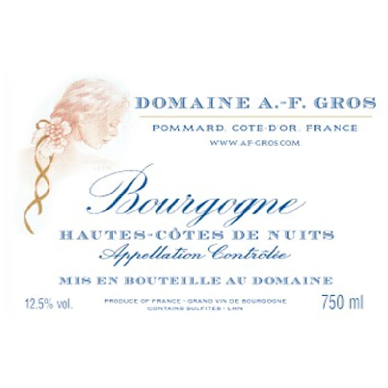 Domaine A.F. Gros Bourgogne Hautes Cotes de Nuits 2012 Front Label