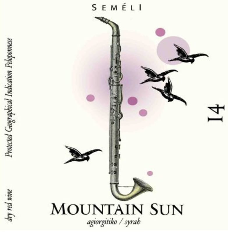 Semeli Mountain Sun Red 2014 Front Label