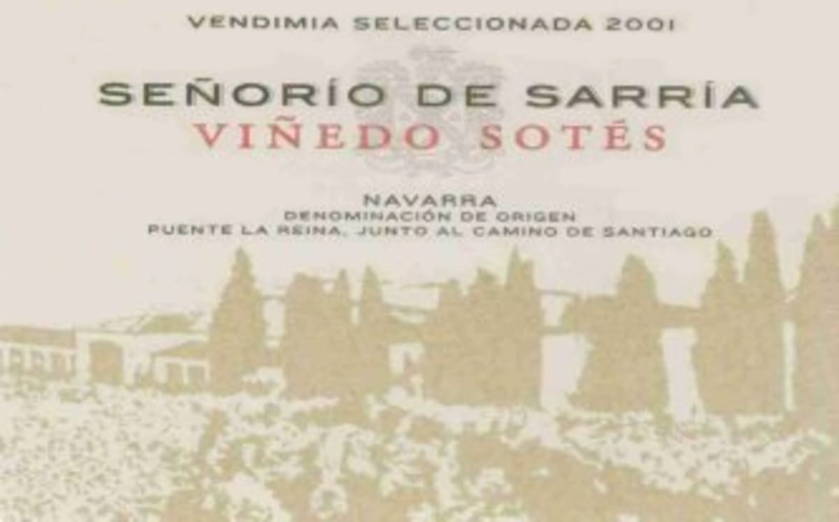 Senorio de Sarria Vinedo Sotes 2001 Front Label