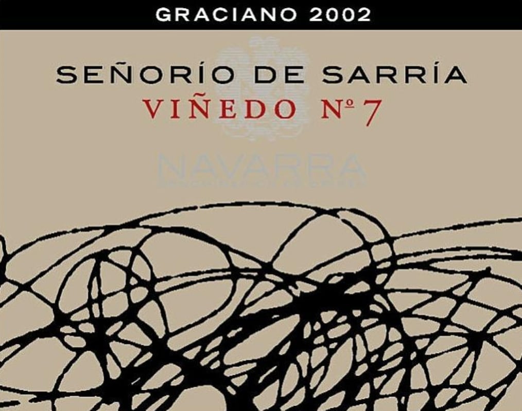 Senorio de Sarria Vinedo No.7 Graciano 2002 Front Label