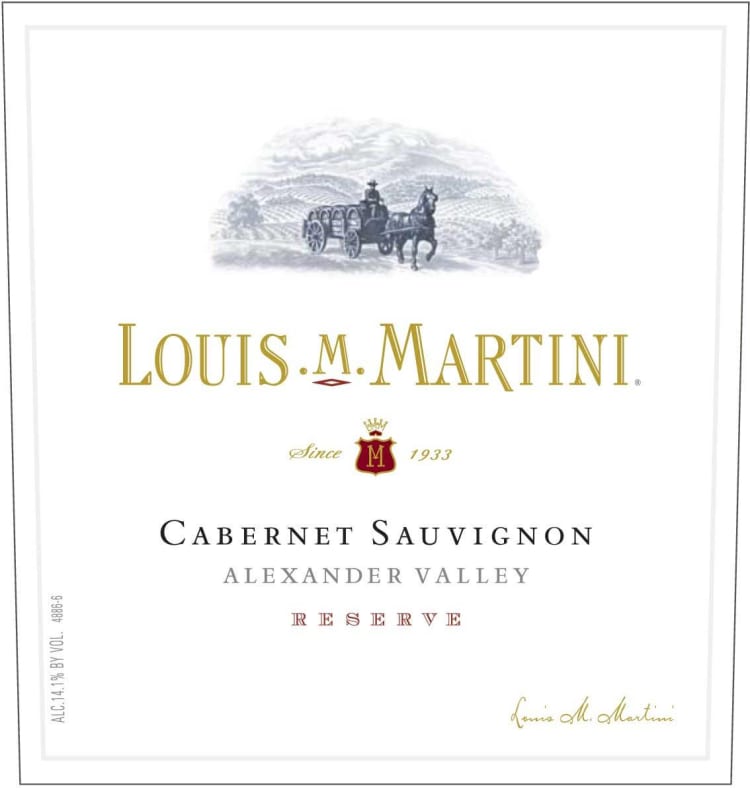 Louis Martini Reserve Cabernet Sauvignon 2013 Front Label