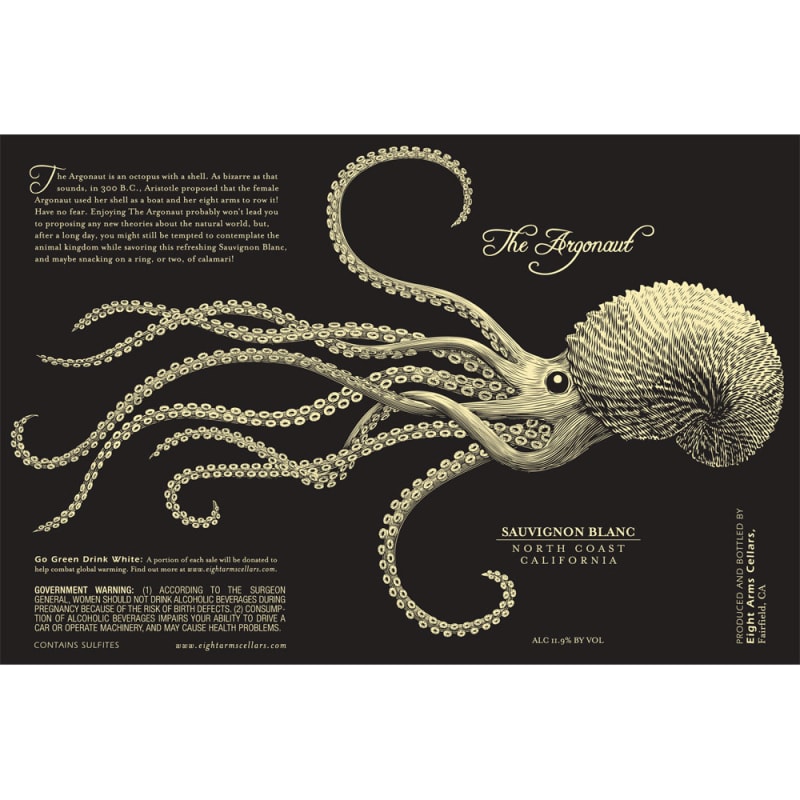 Eight Arms The Argonaut Sauvignon Blanc 2014 Front Label