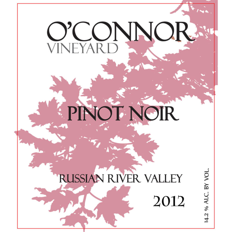 O'Connor Vineyards Pinot Noir 2012 Front Label