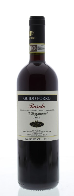 Guido Porro Vigna Lazzairasco Barolo 2011 Front Bottle Shot