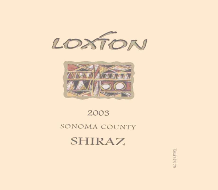 Loxton Sonoma Valley Shiraz 2003 Front Label
