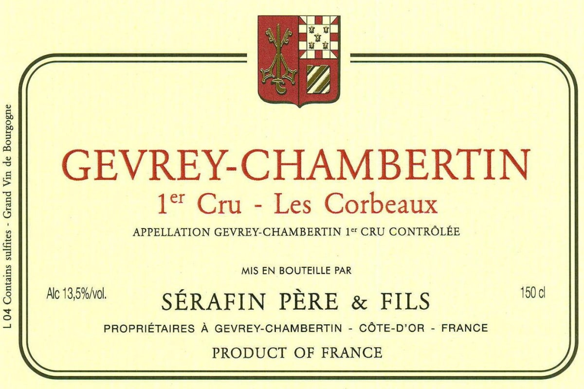 Domaine Serafin Gevrey-Chambertin Les Corbeaux Premier Cru 2005 Front Label