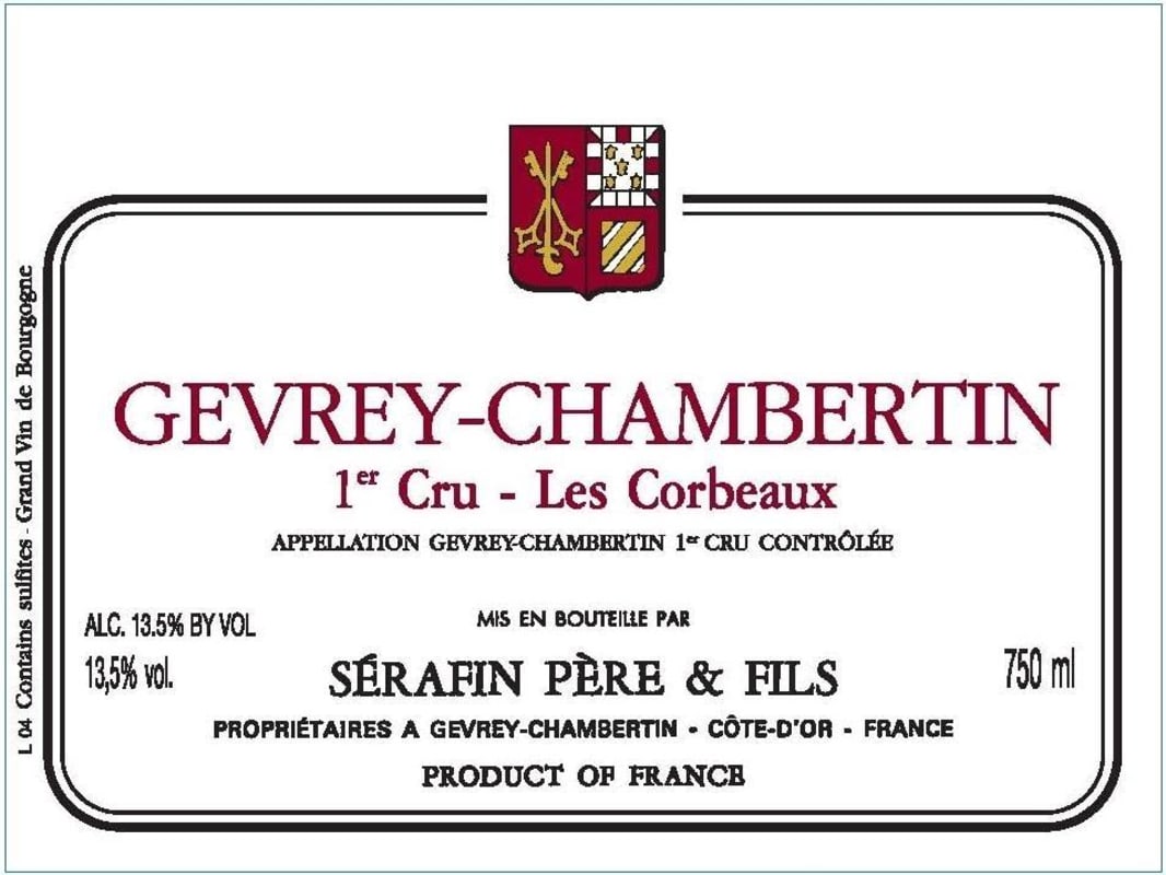 Domaine Serafin Gevrey-Chambertin Les Corbeaux Premier Cru 2011 Front Label