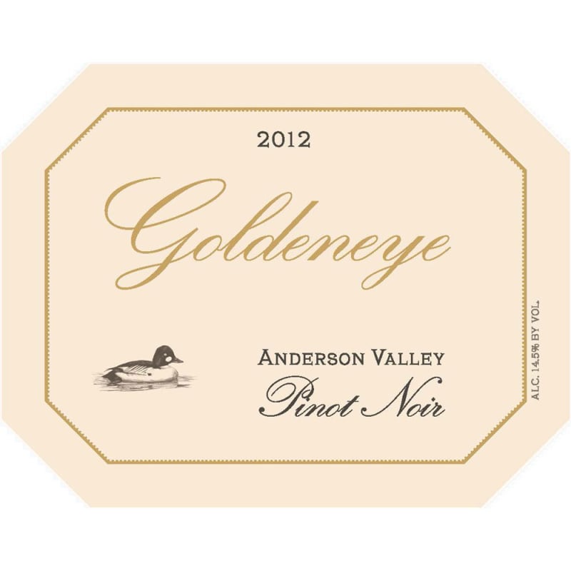 Goldeneye Anderson Valley Pinot Noir (375ML half-bottle) 2012 Front Label
