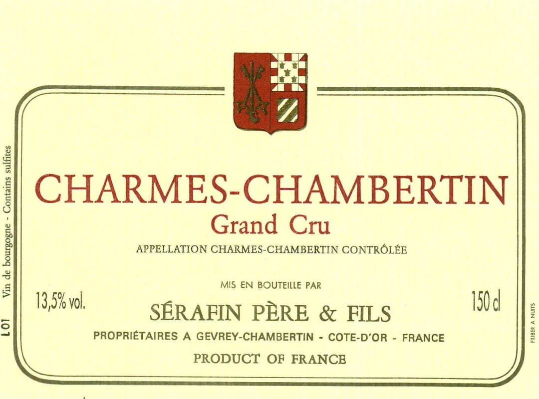 Domaine Serafin Charmes-Chambertin Grand Cru 2006 Front Label