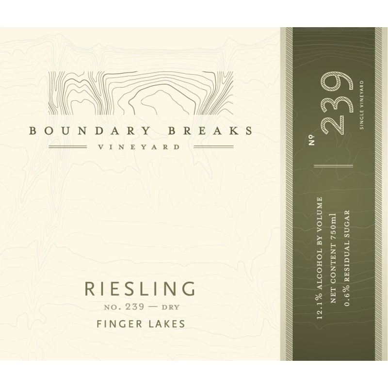 Boundary Breaks No. 239 Dry Riesling 2014 Front Label