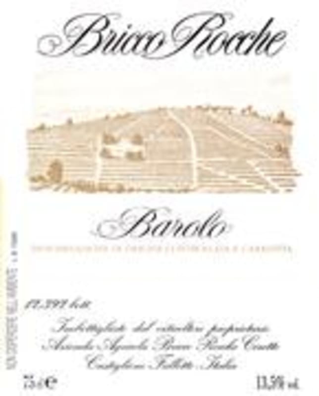 Ceretto Barolo Bricco Rocche 1995 Front Label