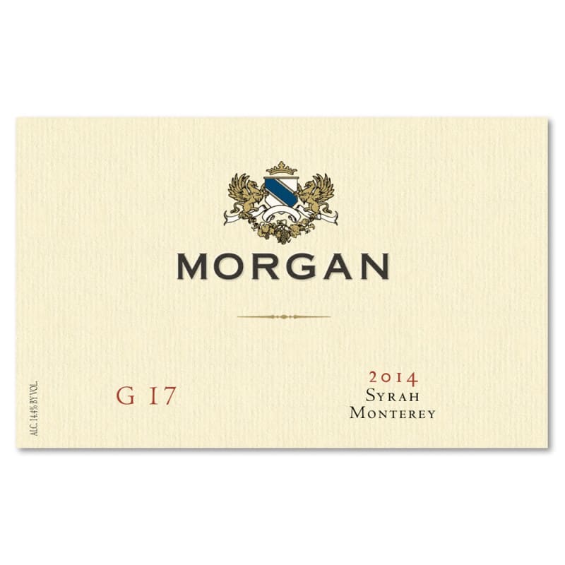 Morgan G17 Syrah (375ML half-bottle) 2014 Front Label