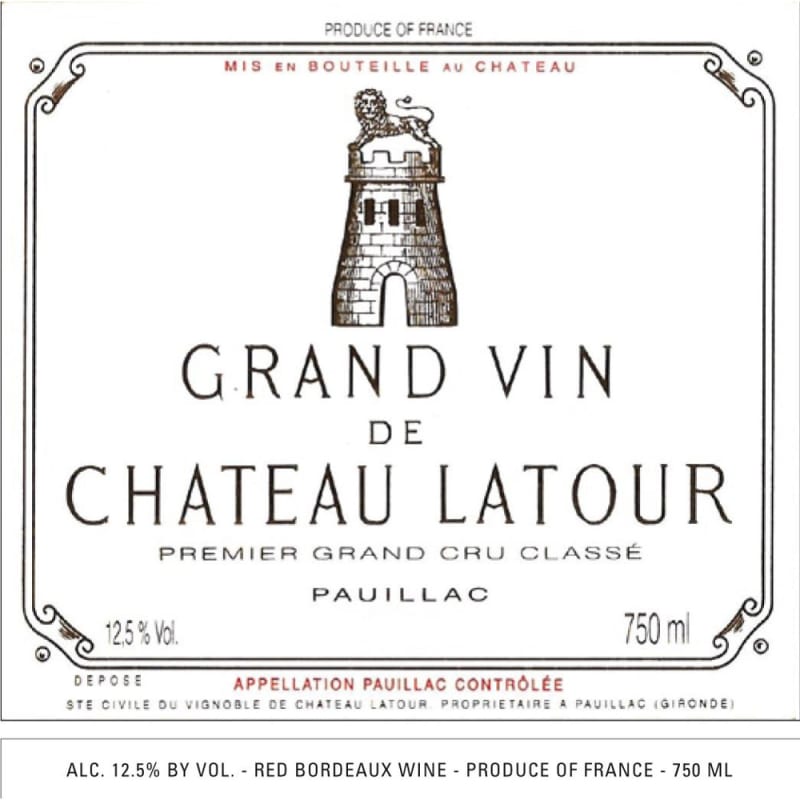 Chateau Latour 1987 Front Label
