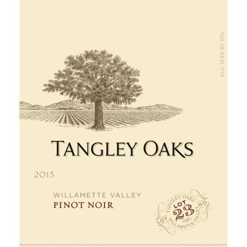 Tangley Oaks Willamette Valley Pinot Noir 2013 Front Label