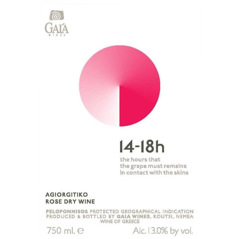 Gaia 14-18h Agiorgitiko Rose 2015 Front Label