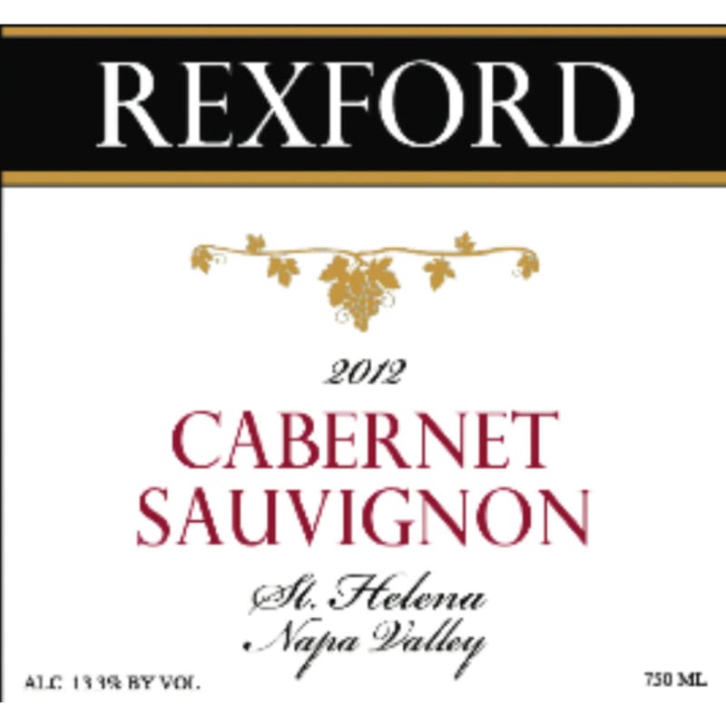 Rexford Saint Helena Cabernet Sauvignon 2012 Front Label
