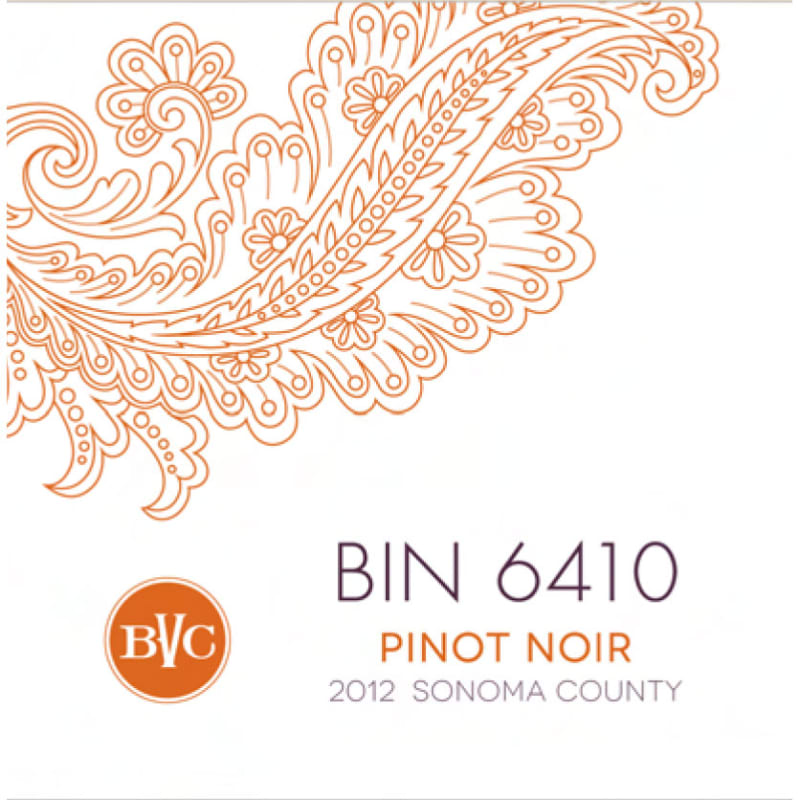 Bennett Valley Cellars Bin 6410 Pinot Noir 2012 Front Label