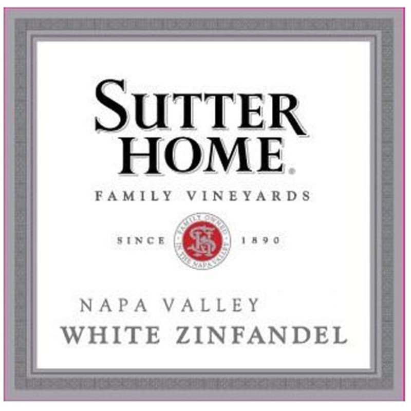 Sutter Home White Zinfandel 2014 Front Label