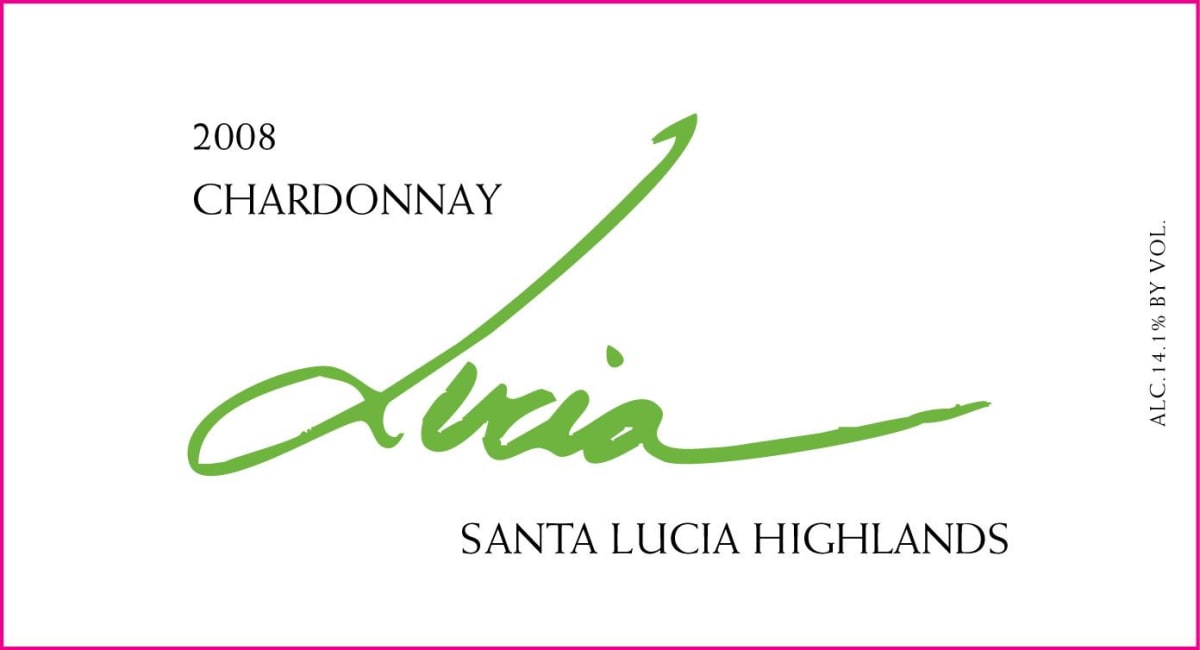 Lucia Vineyards Chardonnay 2008 Front Label