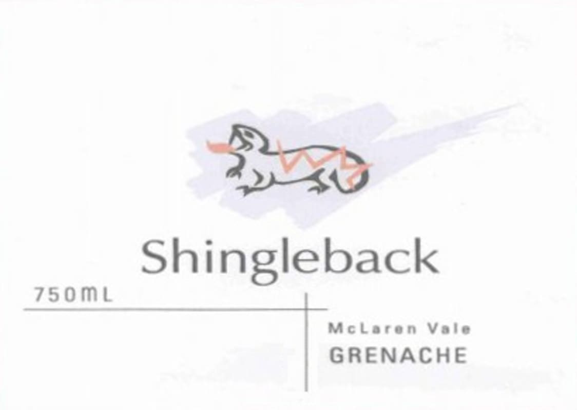 Shingleback Grenache 2005 Front Label