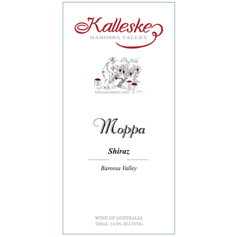 Kalleske Moppa Shiraz 2013 Front Label