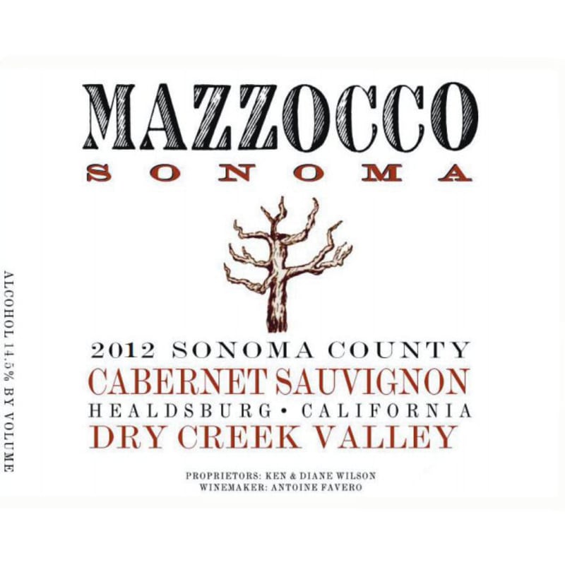 Mazzocco Dry Creek Cabernet Sauvignon 2013 Front Label