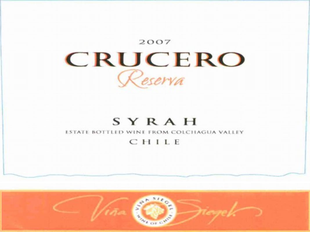 Vina Siegel Crucero Reserva Syrah 2007 Front Label