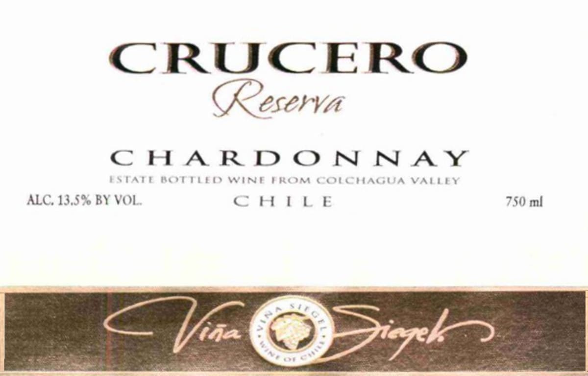 Vina Siegel Crucero Reserva Chardonnay 2011 Front Label