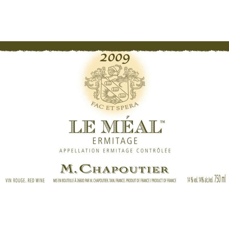 M. Chapoutier Ermitage Le Meal Blanc 2009 Front Label