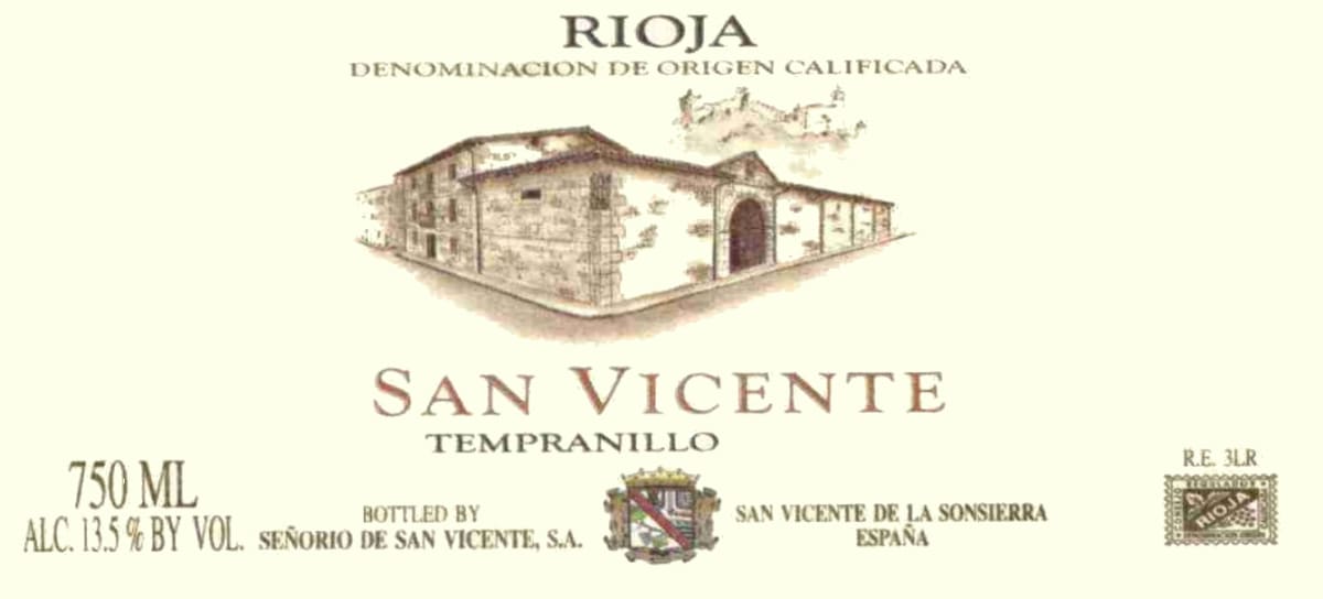 Sierra Cantabria Senorio de San Vicente Rioja 2011 Front Label