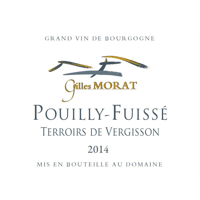 Domaine Gilles Morat Terroirs de Vergisson Pouilly Fuisse 2014 Front Label