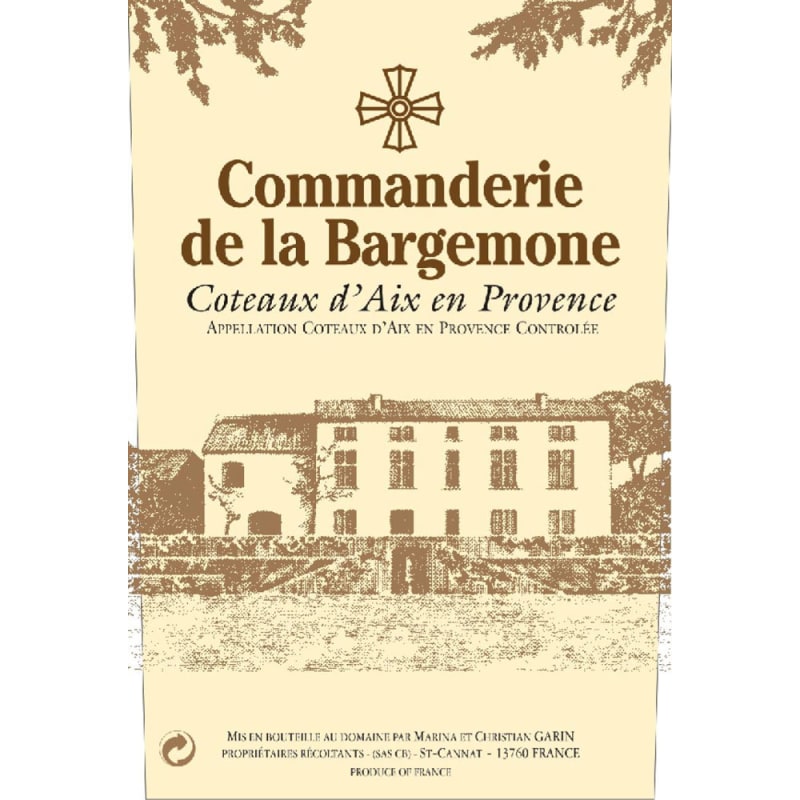 Commanderie de la Bargemone Coteaux d'Aix en Provence Rose 2015 Front Label