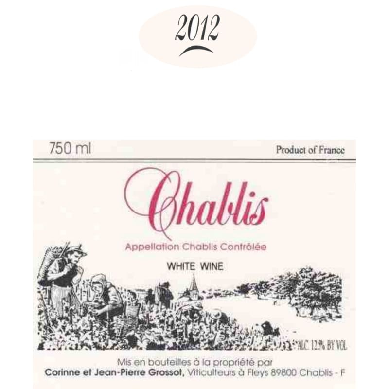 Grossot Chablis 2012 Front Label