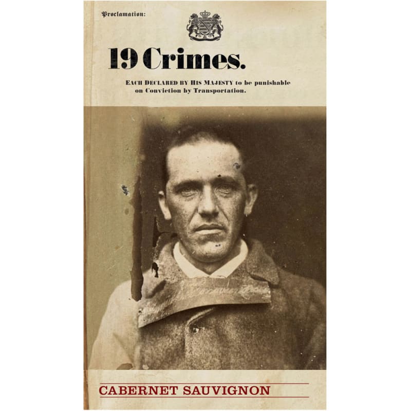 19 Crimes Cabernet Sauvignon 2014 Front Label